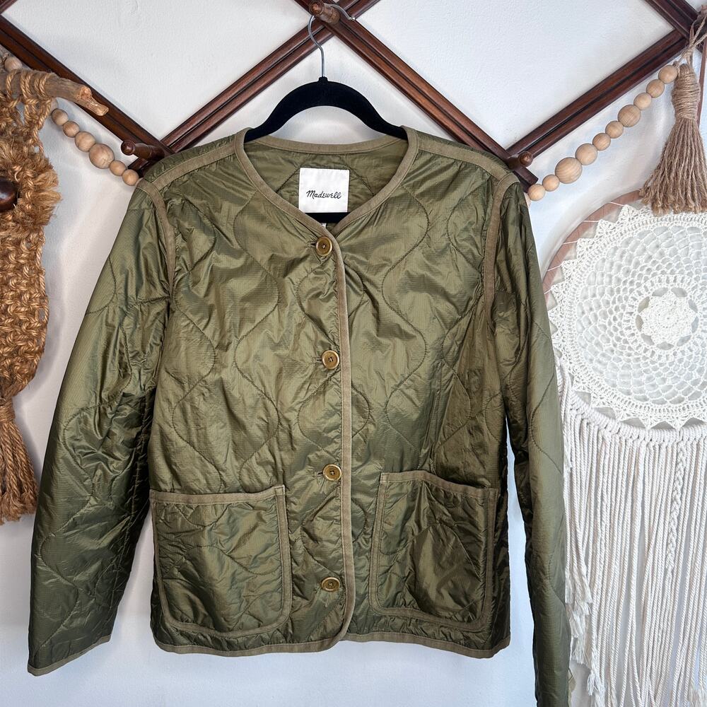 Madewell Quilted Green Liner Jacket